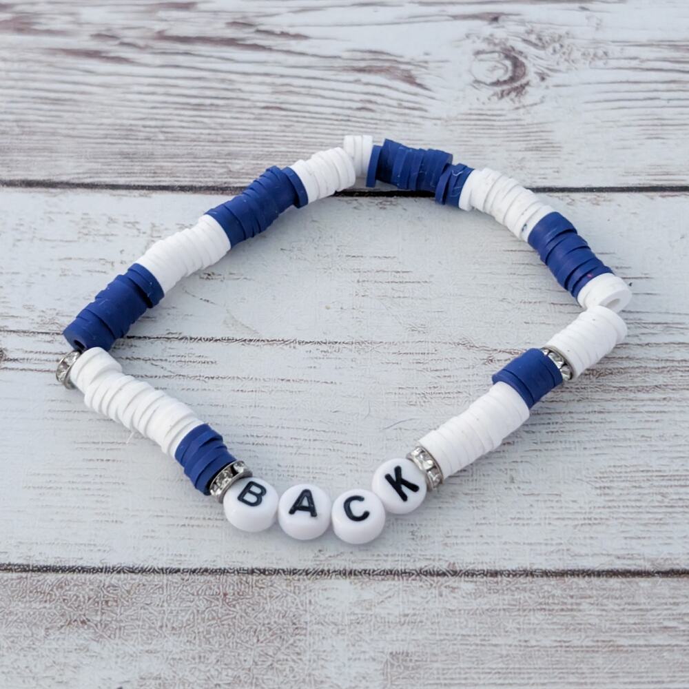 Blue & White "Back" Bracelet